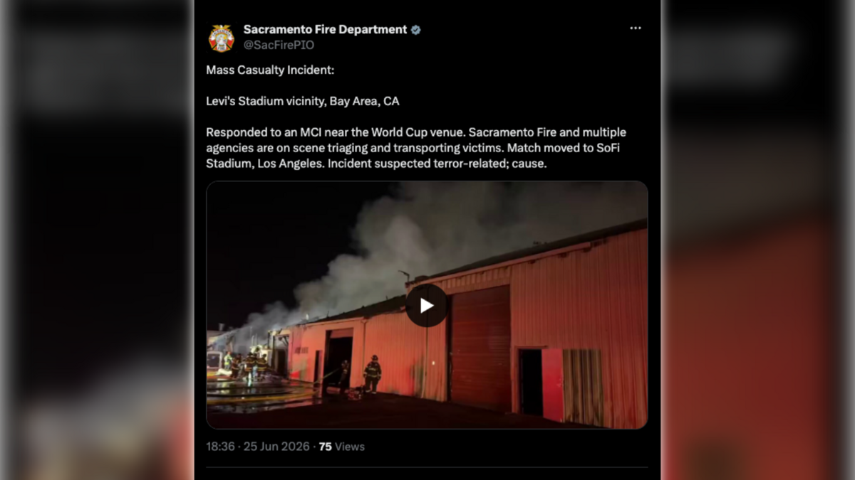 A hacker briefly gained access to the Sacramento Fire Department’s X account Thursday and posted a false report claiming a terror attack at Levi’s Stadium, according to officials.